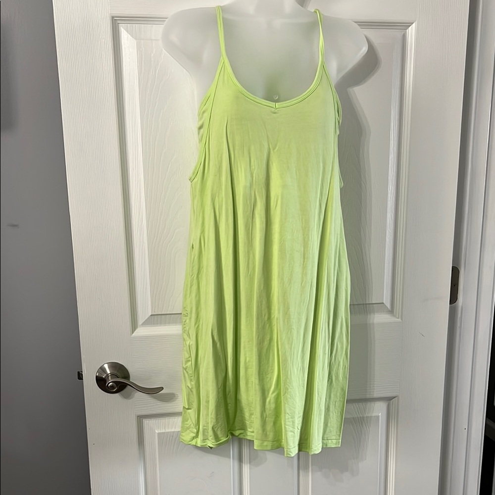 Zyia Lime Green Spaghetti Strap Dress M